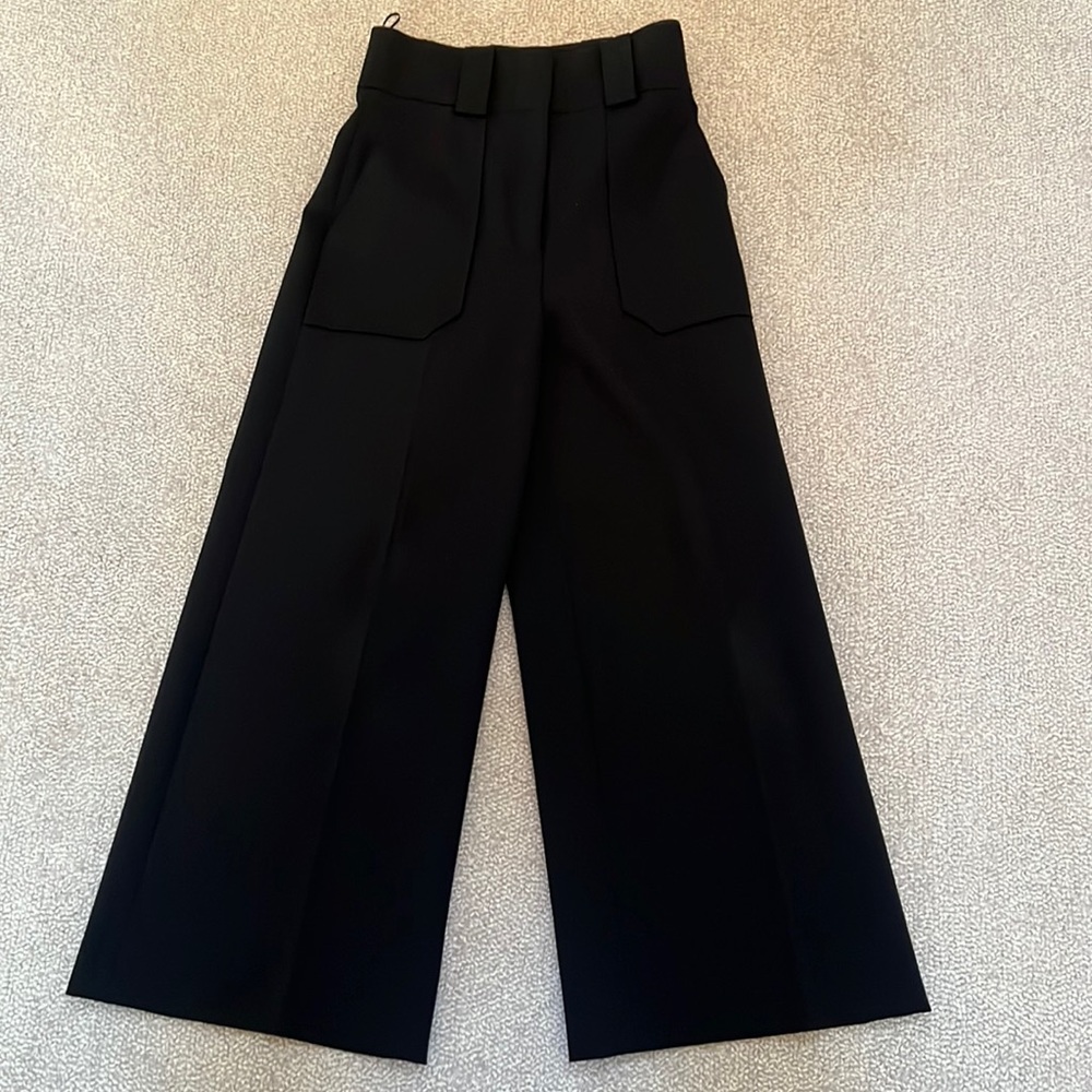 Stella McCartney high-waisted, wide leg, cropped to the ankle